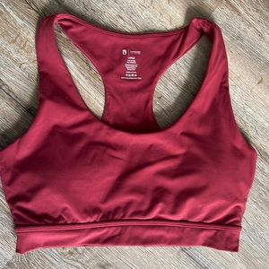 L vineyard red solar sports bra